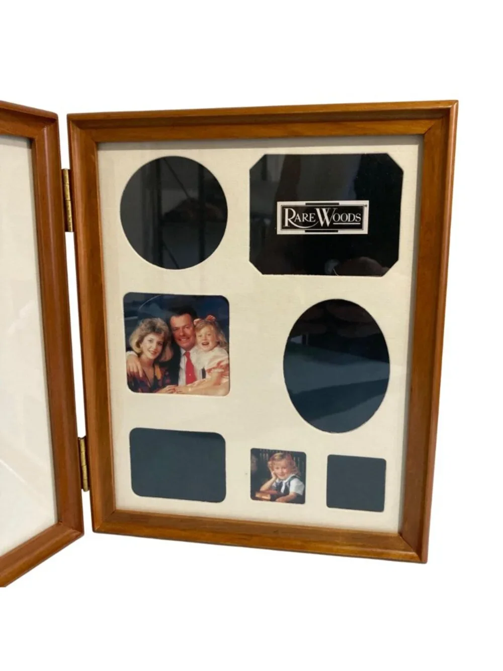 Rare Woods Hinged Double Wooden Picture Frame For Multiple Photos